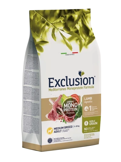 EXCLUSION MEDITERRANEO ADULT LAMB MEDIUM BREED 12KG