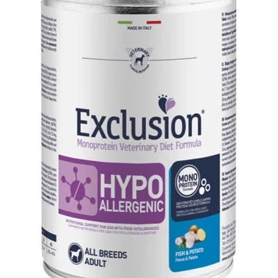 EXCLUSION HYPOALLERGENIC ALL BREEDS ADULT FISH&POTATO 400g