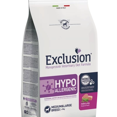 EXCLUSION HYPOALLERGENIC MEDIUM&LARGE BREED ADULT PORK&PEA 2KG
