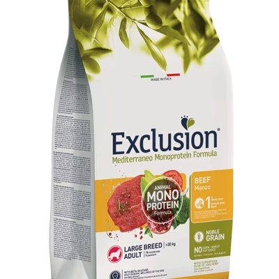 EXCLUSION MEDITERRANEO ADULT BEEF LARGE BREED 12KG