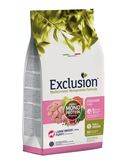 EXCLUSION MEDITERRANEO PUPPY CHICKEN LARGE BREED 12KG