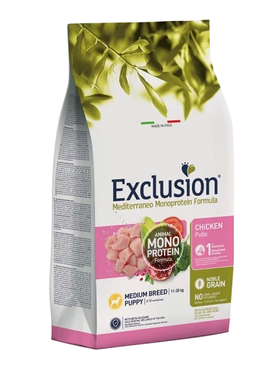 EXCLUSION MEDITERRANEO PUPPY CHICKEN MEDIUM BREED 3KG