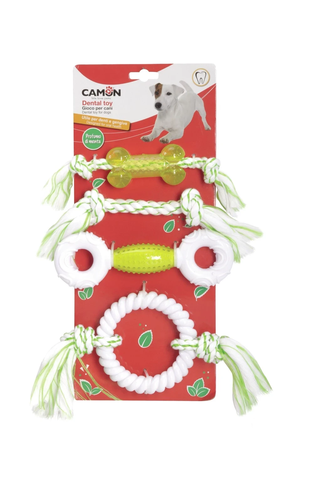 Kit Giochi Dentali Per Cani Profumati Alla Menta